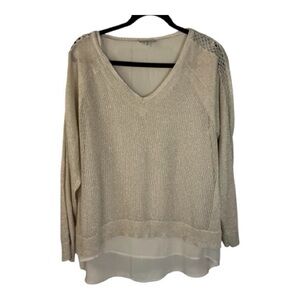 Lucky Brand metallic gold sweater